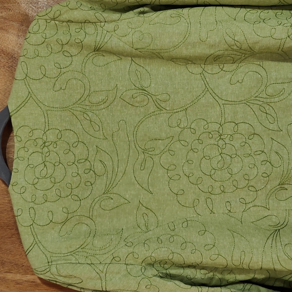 Kim Rogers Signature Open Front Jacket Lime Green Embroidered Linen Blend 10 - Picture 7 of 9